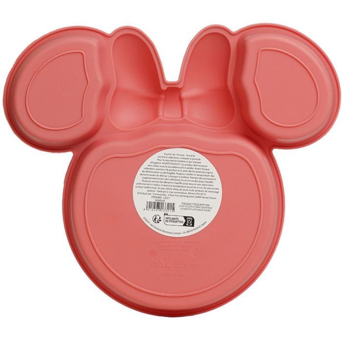 MINNIE HEAD SILHOUETTE PLATE - Microwave Safe