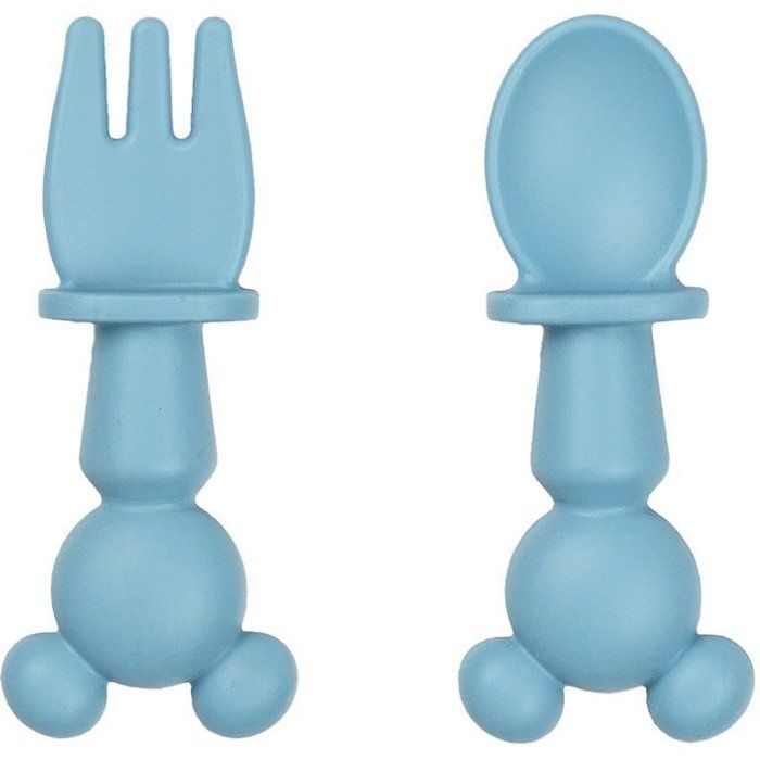 Thermobaby Silicone Cutlery Set - 2 pcs - Kids Cutlery - Mickey