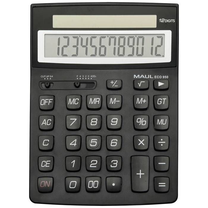 MAUL ECO 950 Desktop Calculator - 12 Digits - Black