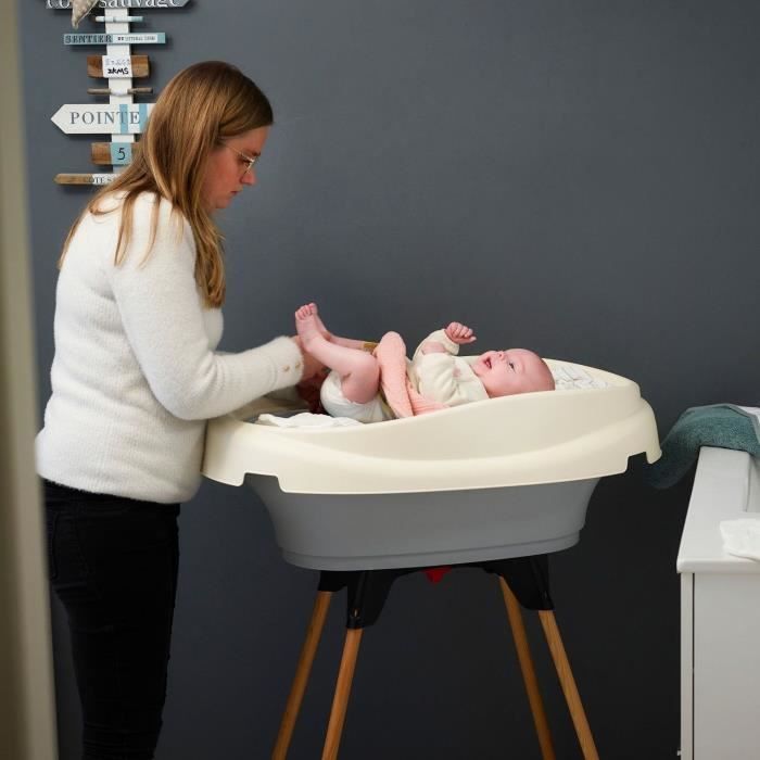 THERMOBABY Changing Table and Bath Pack - VASCO - Charming Grey - 2 in 1