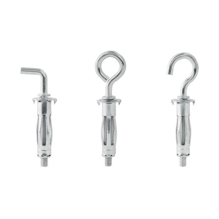 RAPID Expansion Anchors - Metal for Plasterboard 6-16 mm - Pack of 12 Wall Hook Screws - Max Load 40 kg - (5001557)