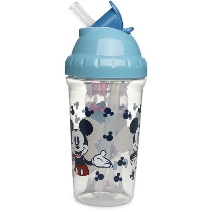 Straw cup - THERMOBABY - 295 ml - Leakproof - Clip - Mickey Mouse Cool