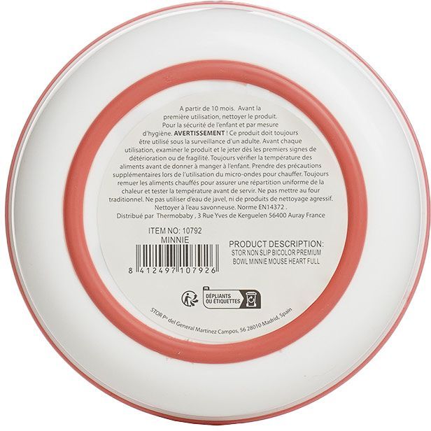 MINNIE Non-Slip Bowl - Microwave Safe - BPA-Free - For Children 10 Months+