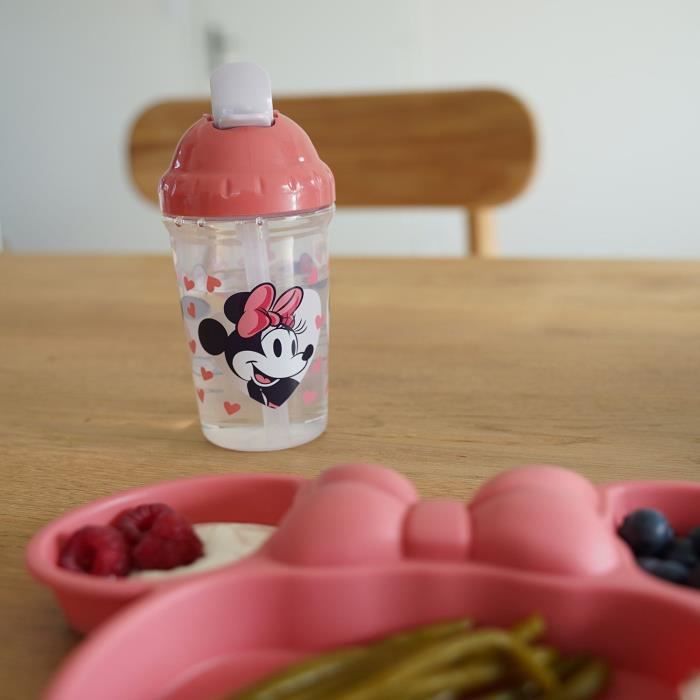 Minnie Mouse Straw Cup - THERMOBABY - 295 ml - Leakproof - Clip - Minnie Mouse