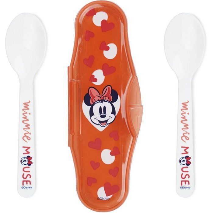 DISNEY Baby Minnie Spoon Set - 2 pcs - With Carrying Case