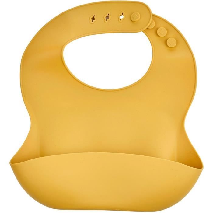 Set of 2 Bibs - THERMOBABY - Silicone - Cactus Green and Honey Yellow