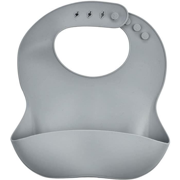 Set of 2 Bibs - THERMOBABY - Silicone - Cactus Green and Grey