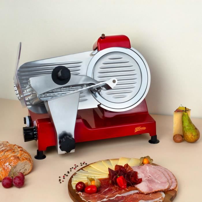 H.Koenig Meat Slicer - MSX224 - 22 cm Blade - Red