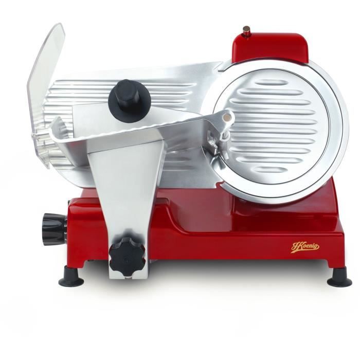 H.Koenig Meat Slicer - MSX224 - 22 cm Blade - Red