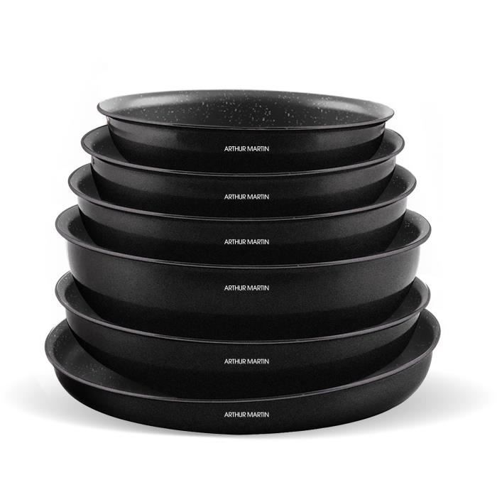 Arthur Martin Induction Cookware Set - 20 Pieces - AM558 - Aluminum - Removable Handle - Suitable for All Hobs Including Induction