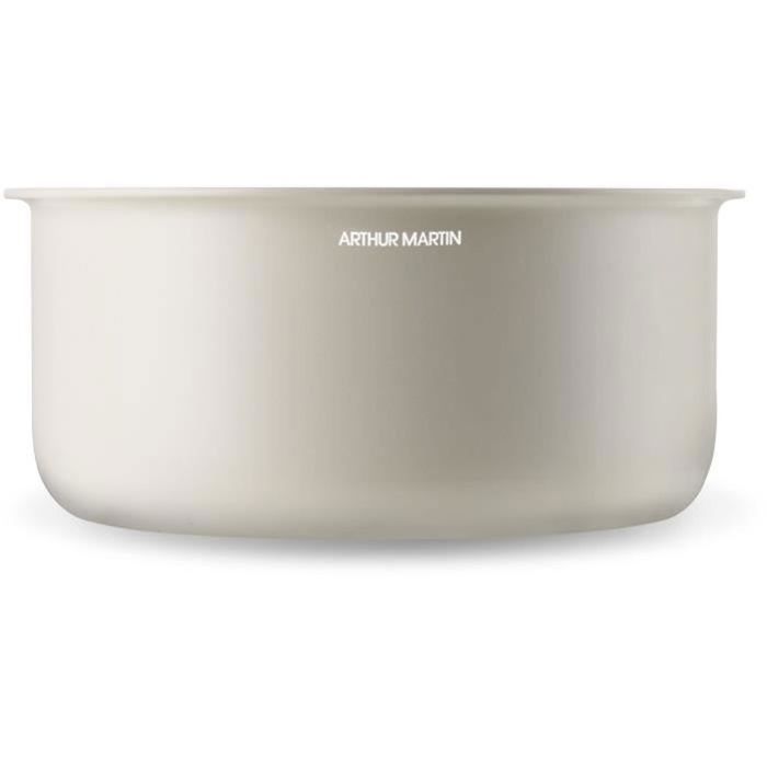 Arthur Martin Cookware Set - 18 Pieces - Cream Color - AM1453 - Suitable for All Hobs Including Induction 18-piece