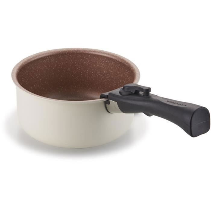 Arthur Martin Cookware Set - 18 Pieces - Cream Color - AM1453 - Suitable for All Hobs Including Induction 18-piece