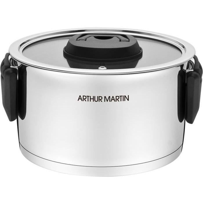 Arthur Martin Saucepan Set with Folding Handles - Stainless Steel - AM6321