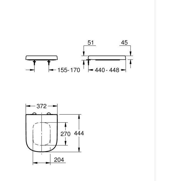Abattant WC - GROHE - Fermeture frein de chute - Céramique