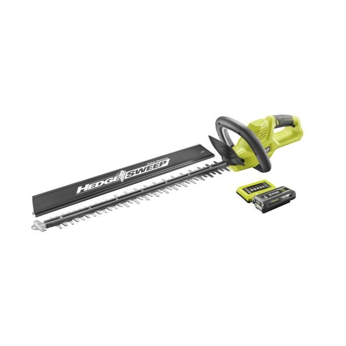 RYOBI 36V Hedge Trimmer - 60 cm Blades - 26 mm Blade Spacing - 1 x 36V 2.0Ah Battery & Charger