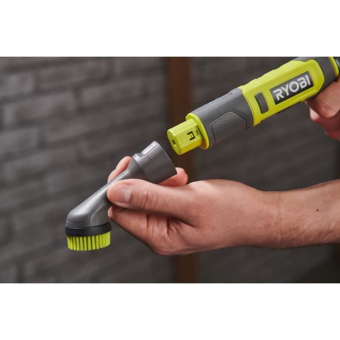 RYOBI - Detail Brush - 4V - 20 mm Diameter - 200 RPM - Includes 4 Brushes IPX7