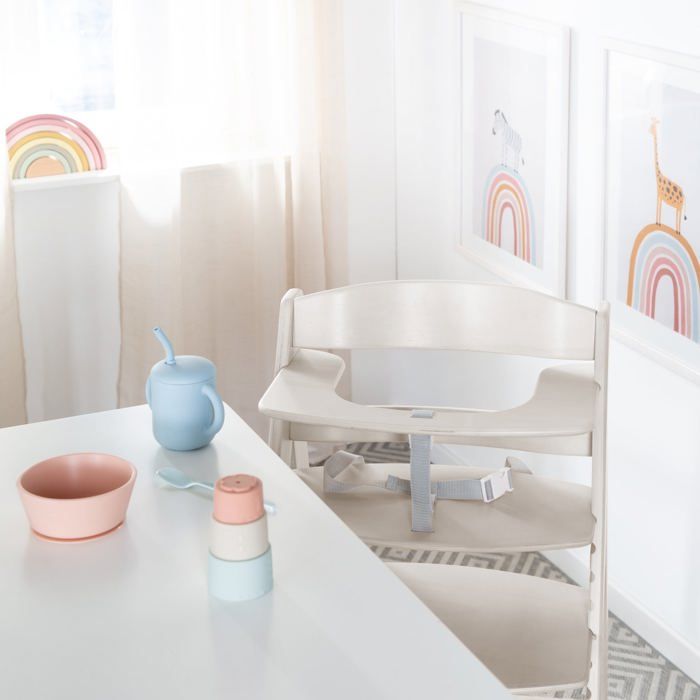 ROBA Convertible High Chair - SIT UP FLEX - Light Gray - From 6 Months to 70 kg
