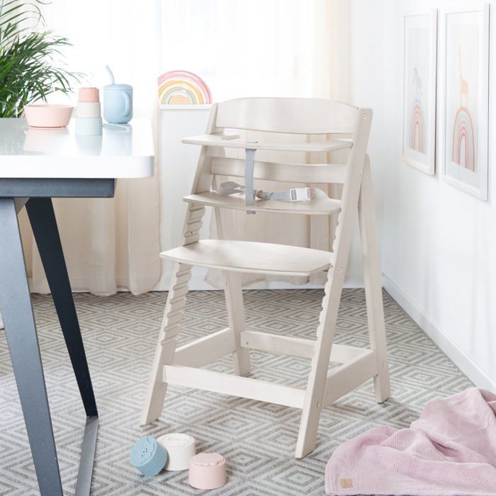 ROBA Convertible High Chair - SIT UP FLEX - Light Gray - From 6 Months to 70 kg