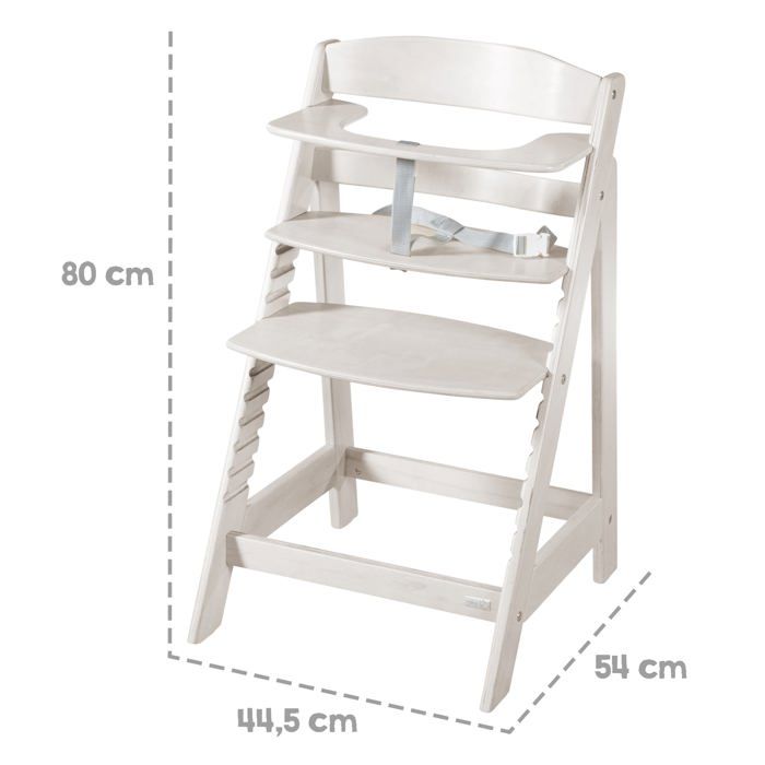 ROBA Convertible High Chair - SIT UP FLEX - Light Gray - From 6 Months to 70 kg