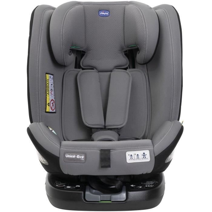 Chicco Unico Evo Car Seat - Group 0/1/2/3 - i-Size - Reclining - Grey/Black