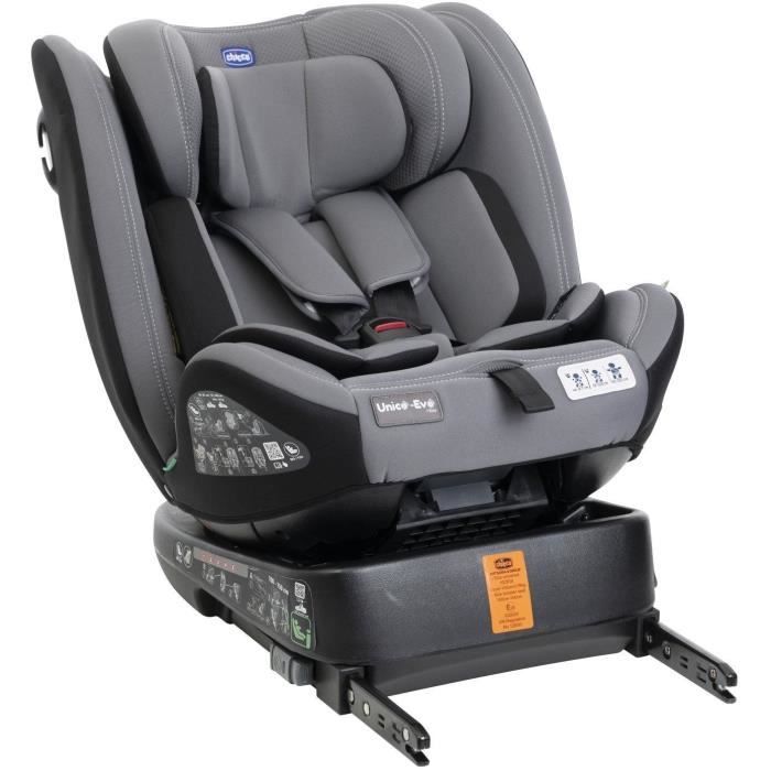 Chicco Unico Evo Car Seat - Group 0/1/2/3 - i-Size - Reclining - Grey/Black