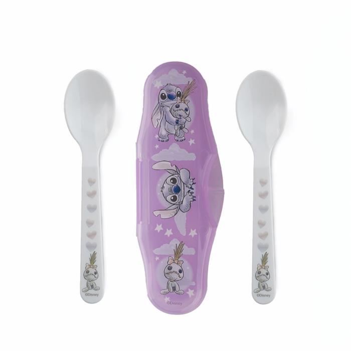THERMOBABY Lilo & Stitch Meal Pack - 1st Stage - Spoon-Proof Cup, Non-Slip Bowl, 2 Spoons, Food Bottle