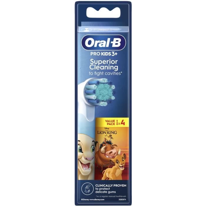 Oral-B Kids Brush Heads Pack of 4 - Lion King - For Children 3+