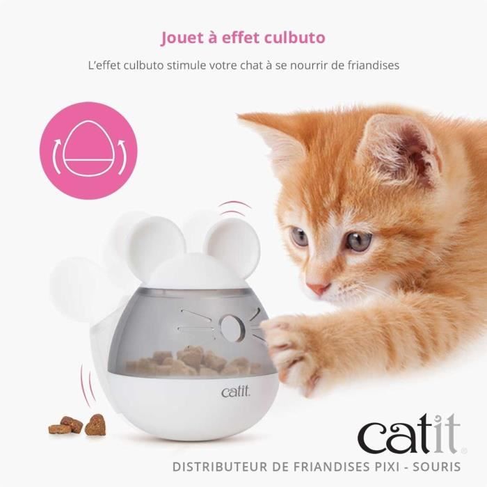 Catit PIXI Treat Dispenser - Mouse Ear Design - White
