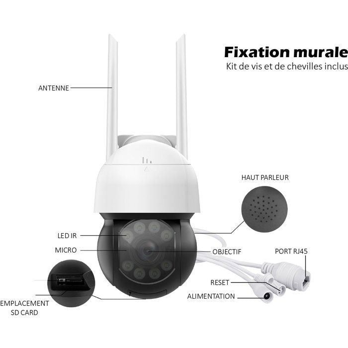 KYF Motorized Outdoor Camera - 6MP - Includes 16GB SD Card