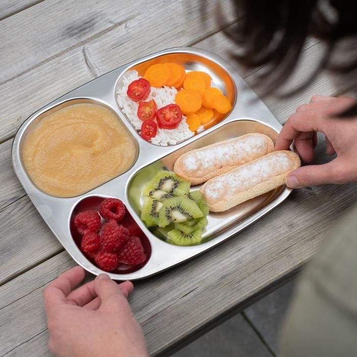 THERMOBABY Compartmentalized Tray - 4 Compartments - BPA-free - Stainless Steel