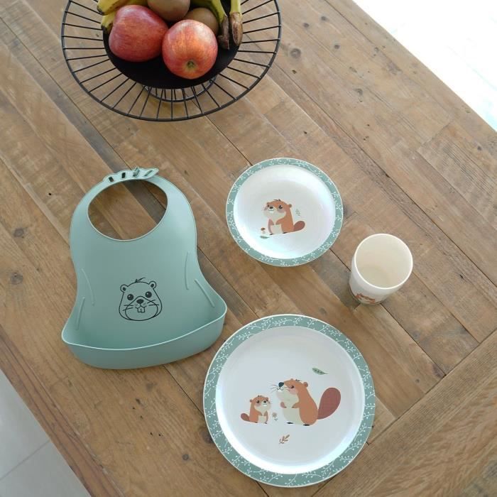 THERMOBABY My First Microwave Meal Set - Castor - Plate, Bowl, Cup