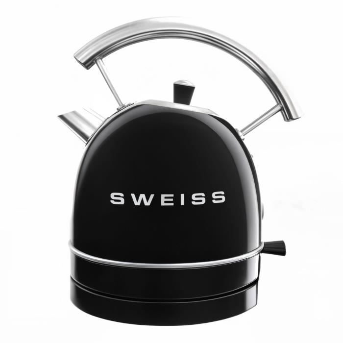 SWEISS Vintage Kettle - 2200 W - 1.8 L - 360° Swivel Base - Black - KTL9