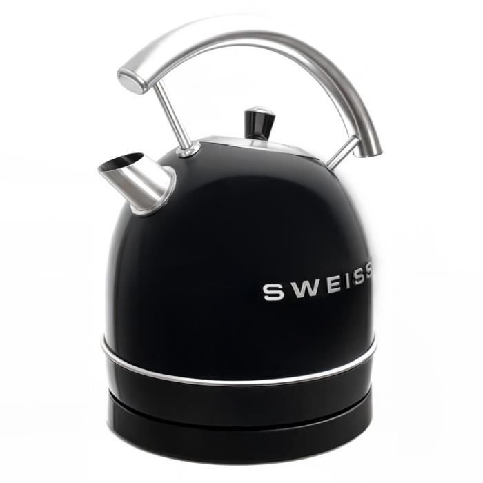 SWEISS Vintage Kettle - 2200 W - 1.8 L - 360° Swivel Base - Black - KTL9