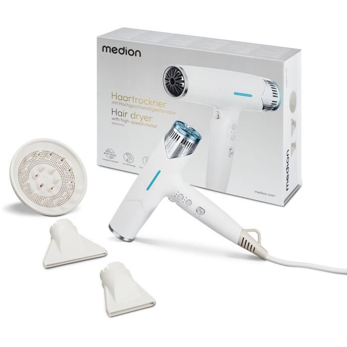 MEDION Hair Dryer MD19984 1500 W 3 Speeds 105°C White
