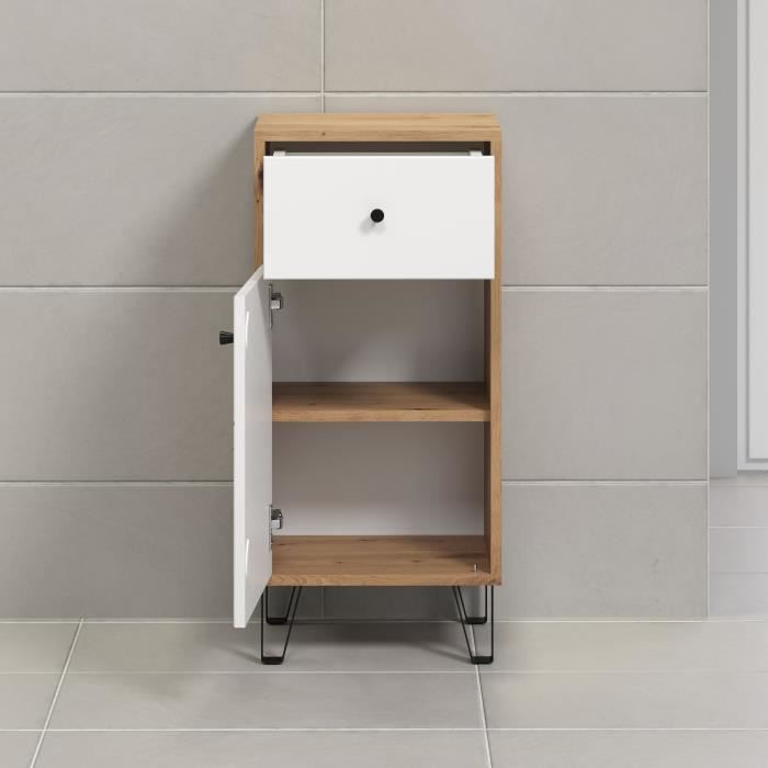Touch Bathroom Cabinet - Matte White - Oak Decor - Contemporary