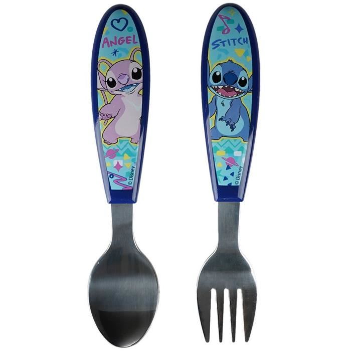 THERMOBABY 2-Piece Cutlery Set - Fork + Spoon - LILO & STITCH - Stainless Steel