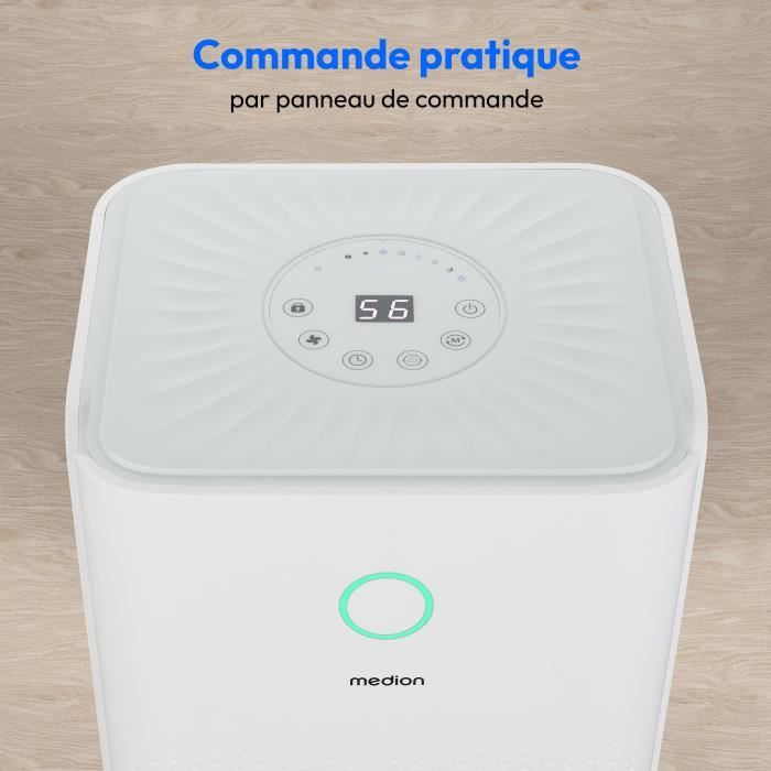MEDION Dehumidifier - 12 L/day - 2 L Tank Capacity 12L/day