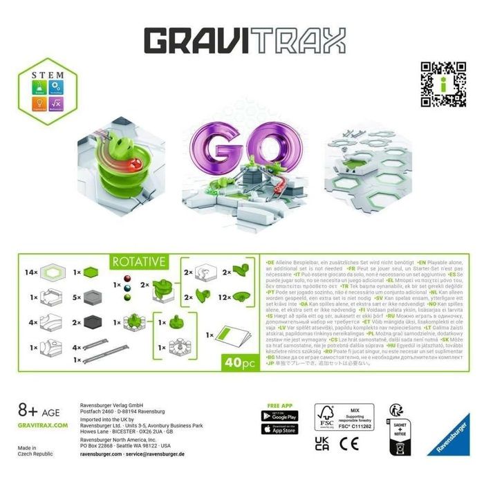 Ravensburger - Gravitrax Construction Set - GO Rotating - 40 Pieces - Ages 8+