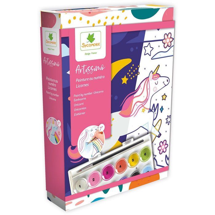 Artissimo Paint by Numbers Kit, Sycamore Unicorns, Ages 7+