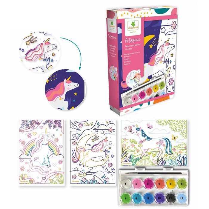 Artissimo Paint by Numbers Kit, Sycamore Unicorns, Ages 7+