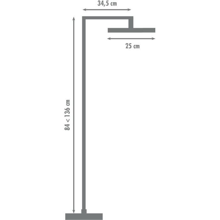 EDOUARD ROUSSEAU Thermostatic Shower Column - GRAFITO - Ø 250 mm - Grey