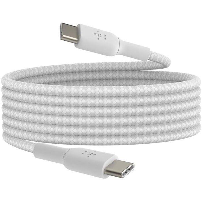 BELKIN Braided Cable - USB-C to USB-C - 2 m - White