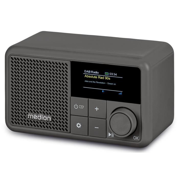 Mini Radio - MEDION - DAB/FM - Mono 2W RMS - Grey