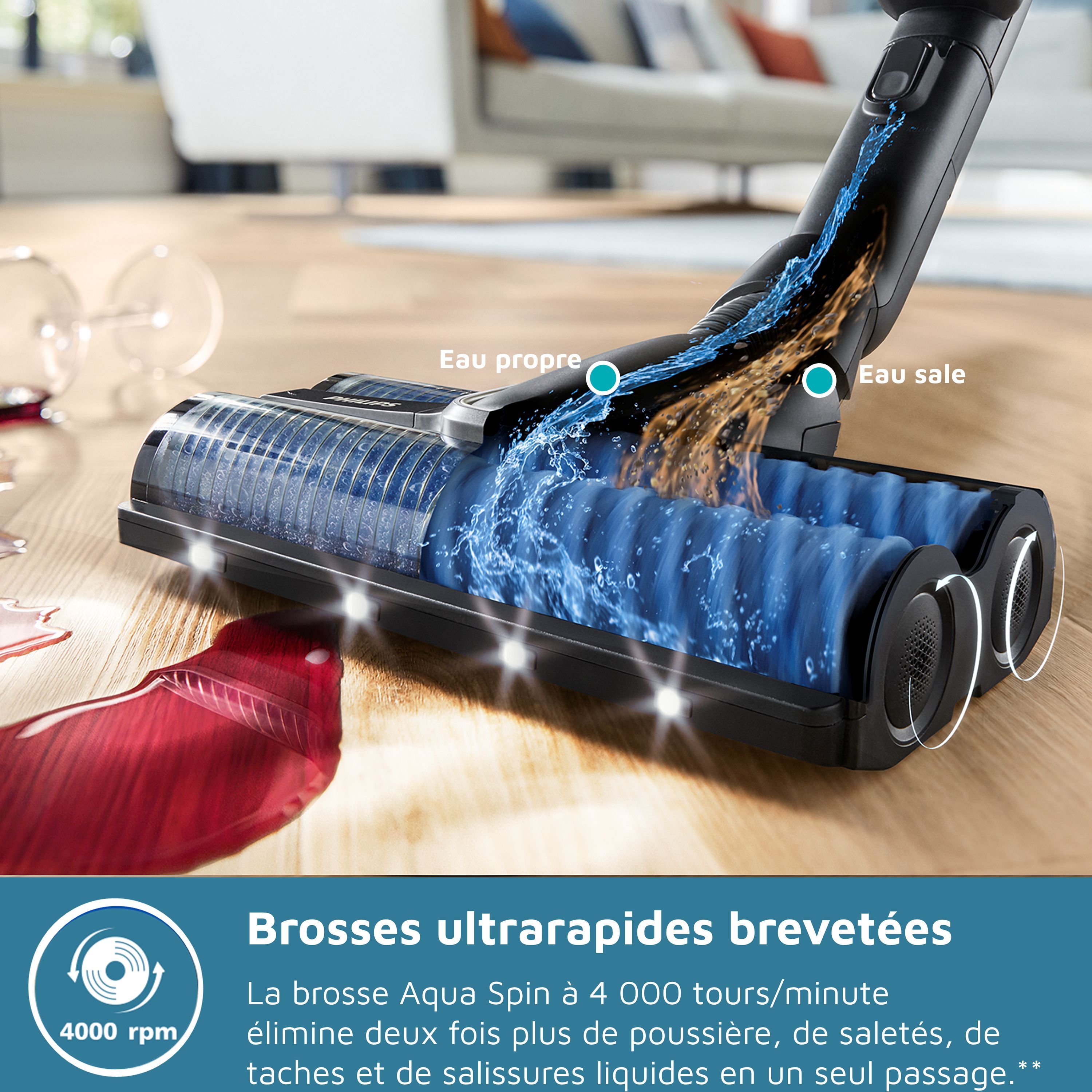 Philips 3-in-1 Cordless Vacuum Cleaner and Mop XW9463/10 - 9000 Series