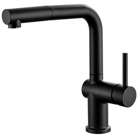 EDOUARD ROUSSEAU Kitchen Sink Mixer Tap - Carré - Matte Black - Swivel Spout