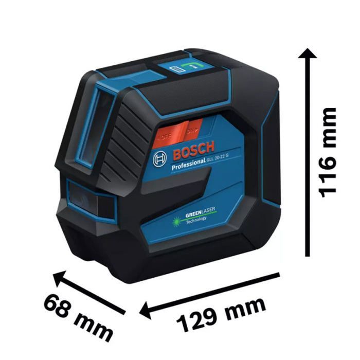 BOSCH GLL 20-22 G Cross Line Laser + 3.7V Battery