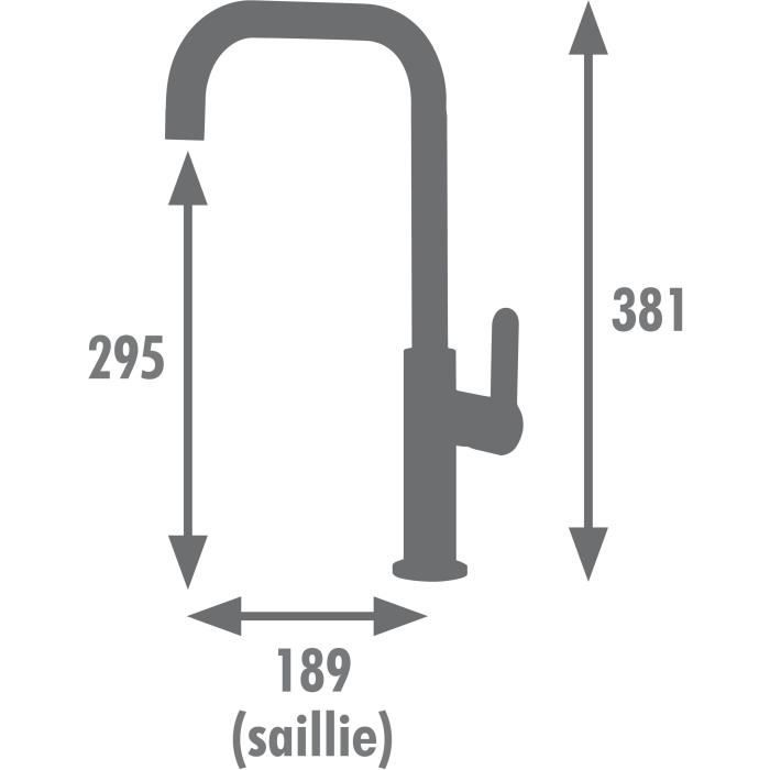 EDOUARD ROUSSEAU Kitchen Sink Mixer Tap - Laobane - 50 mm Base - Swivel Spout - Black/ Rose Gold