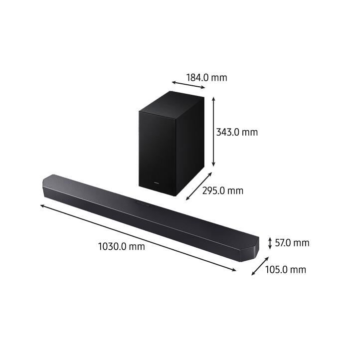 SAMSUNG Sound Bar - HW-Q610F/XE - 3.1ch - Wireless Box 6.5'' - Acoustic Beam