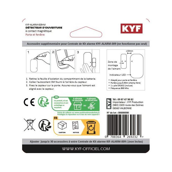 KYF Extra Opening Detector - For ALARM-009