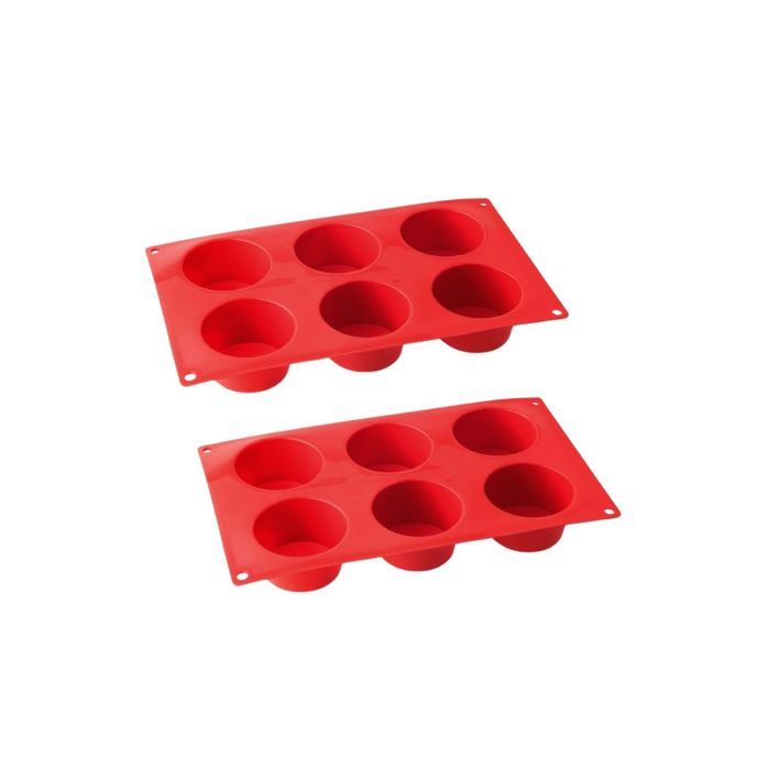 Dr. Oetker Set of 2 Muffin Tins with 6 Cavities - Flexxibel Love - 30 x 18 cm
